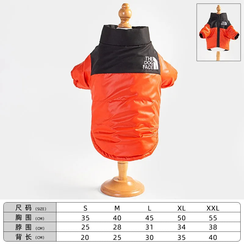 Large Winter Pets Dog Clothes French Bulldog Puppy Warm Windproof Jacket Small Medium Dog Reflective Coat Chihuahua Pet Outfits