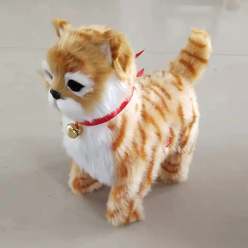 Robot Cat Electronic Plush Cat Singing Songs Dog Walk Electric Kitten Leash Control Music Kitty Pet Cute Animal Toy Kids Gift