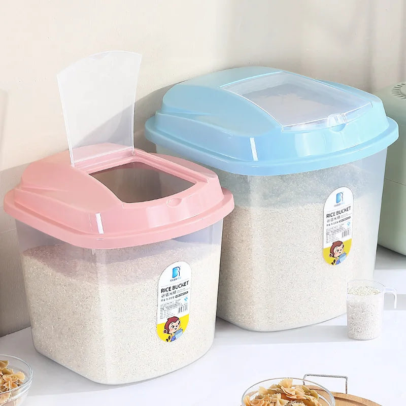 Rice Storage Container 25kg Airtight Dog Pet Dry Grain Rice Food Storage Containers With Insect-resistant Lid Large