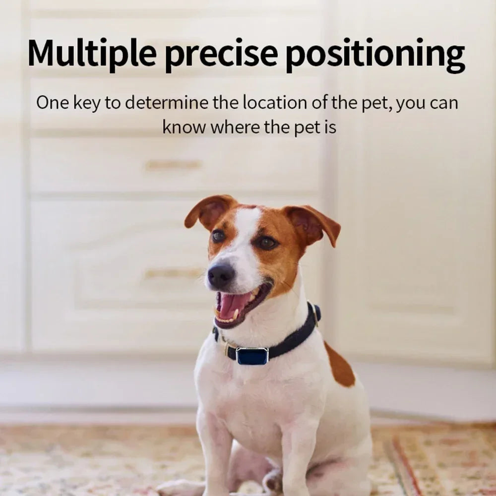 Smart GPS Pet Tracker Collar Real-Time Tracking 5m Accuracy IP67 Waterproof 10-Day Battery Geofence Alerts Dogs Cats Positioning