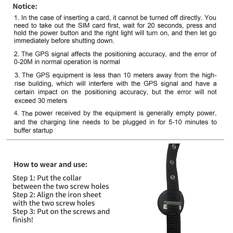2G GPS & WiFi Pet Tracker Anti-Lost Smart Collar for Dogs/Cats with Real-Time Location Tracking Pet Activity Monitor Tracking