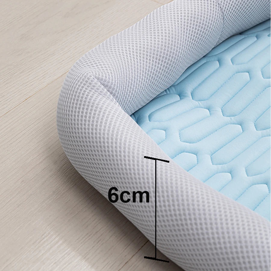Summer Dopamine Color Matching Cooling Pet Bed,No Gel,Breathable Cat Kennel Suitable for medium and large dogs,Better With AC