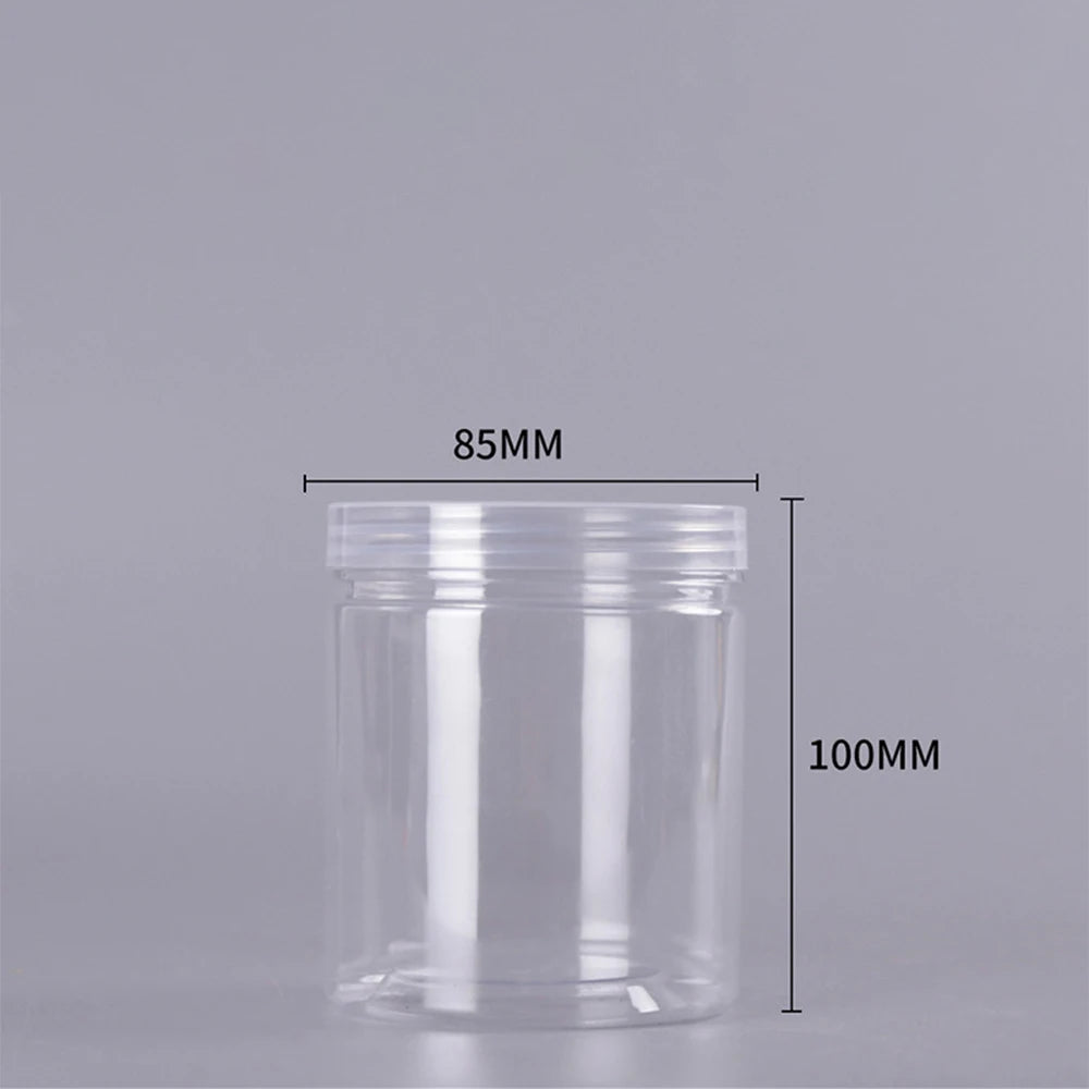 10pcs 500ml 1000ml Plastic Food Jar with Lid PET Seal Pot Empty Food Canister Storage Container Travel