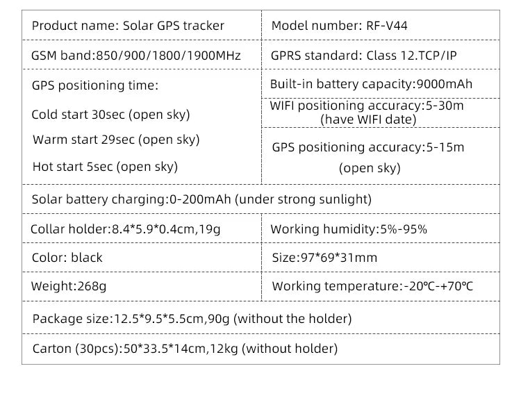 Solar Powered 4G Smart Cattle Tracker, GPS Locator Find Animals WIFI Cow Sheep Horse Camel Pets Tracking Device for Cow Tracking