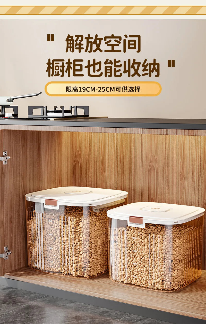 Pet Food Storage Bucket Dog Food Bucket Moisture-proof Storage Cat  Box With Lid