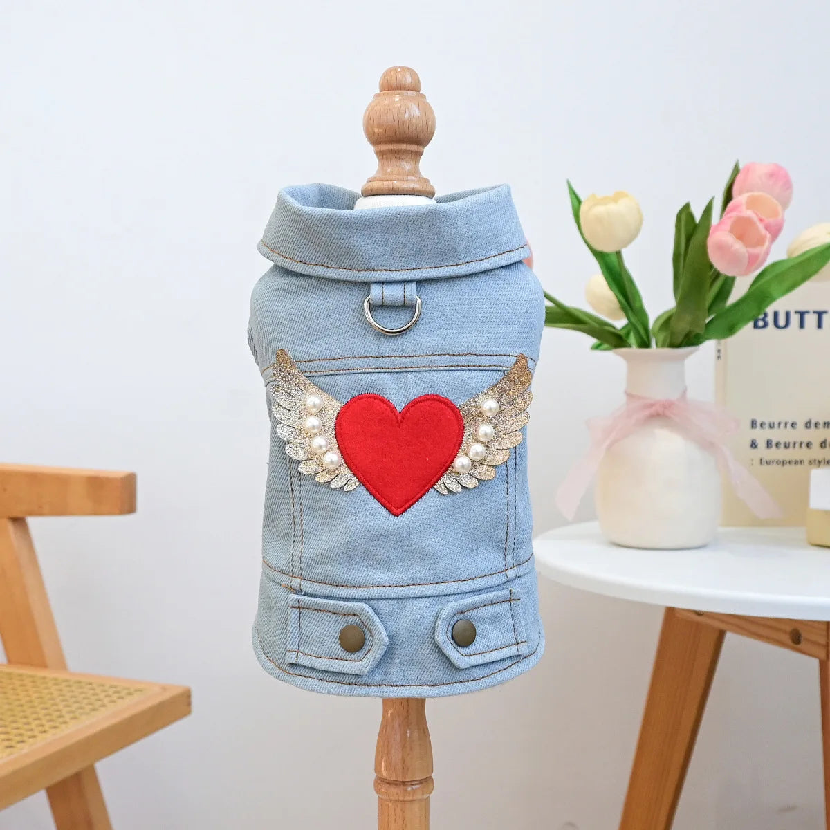Denim Doggie Pet Jacket Sleeveless Vest Jeans Coat Autumn Spring Wear Apparel For Small Medium Dog XS XL Cat Puppy Clothes Goods