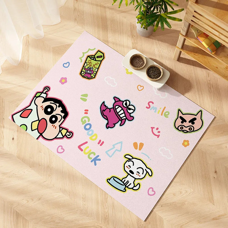 VIKAMA Pet Floor Mat Pvc Waterproof Mat For Dog House Dirt Resistant Easy To Care Mat Pet Feeding Splash Proof Leak Proof Mat