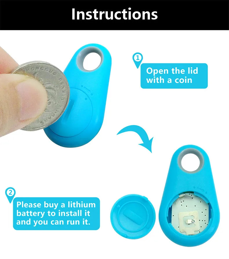 Smart Bluetooth GPS Tracker, Key Locator, Pet Anti-Lost Sensor Device, With Bluetooth, For Kids, Wallets, Luggage, Suitcases