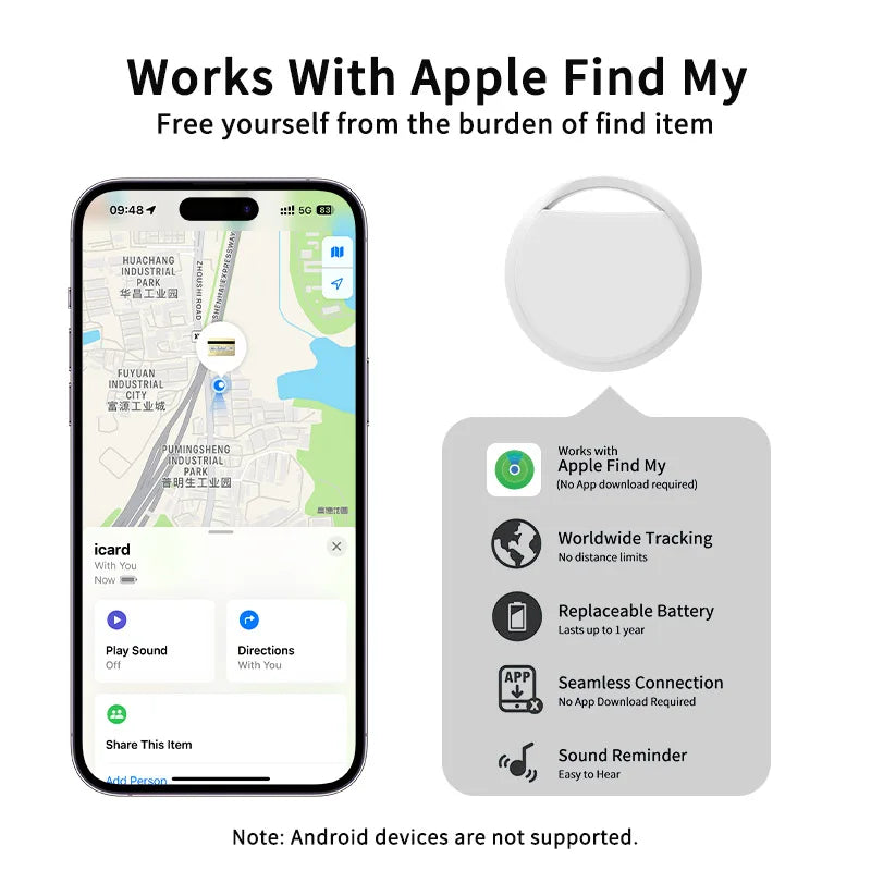 Find My AirTag GPS Tracker Compatible Bluetooth Pet Tracker Smart Anti-Lost Locator For Apple Devices Pet Safety Equipment