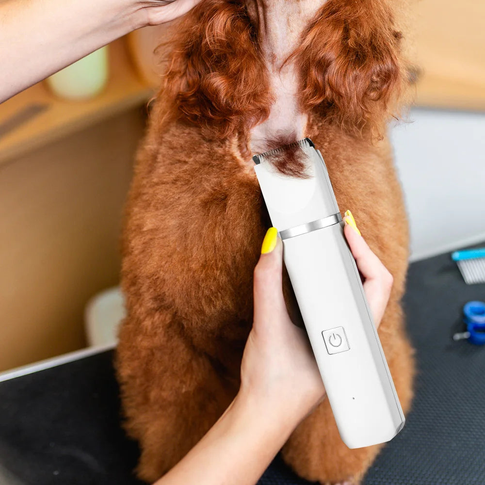 Tieker 4 in 1 pet electric trimmer rechargeable grooming clipper set pet grooming tools pet hair trimming scissors