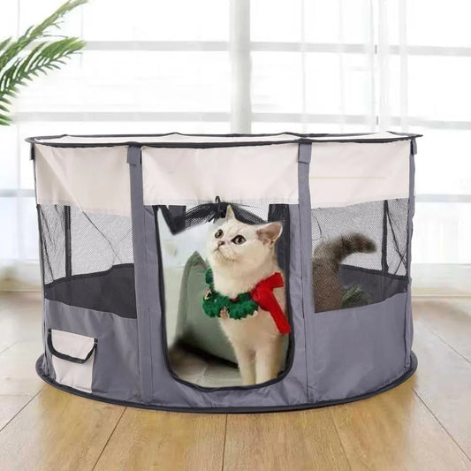 Tieker Foldable Cat Delivery Room Pet Supplies Cat Bed Portable Pet Tent Breathable Cat and Dog Dual-purpose Tent