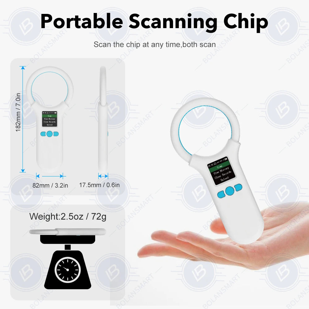 Pet ID Chip Digital Scanner USB RFID Dog Cat Animal Handheld 134.2KHz Identification Tag Card Reader Chip