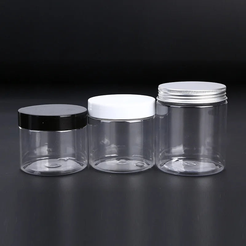 1oz 30ml/50ml/60ml/80g round plastic pet jar with gold aluminium cap ,cream    Storage sample Cosmetic  Packaging,container,pot