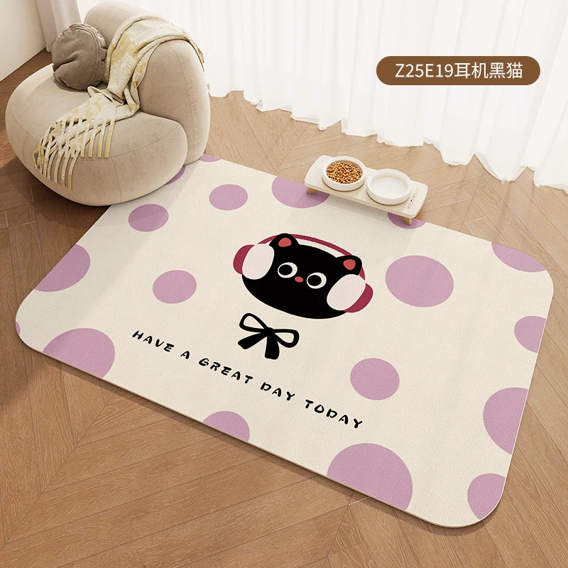 VIKAMA Pet Floor Mat Waterproof Urine-Proof Leaved-In Dog Mat Pvc Dog Cage Enclosure Mat Cat Litter Non-Slip Place Mat For Cat