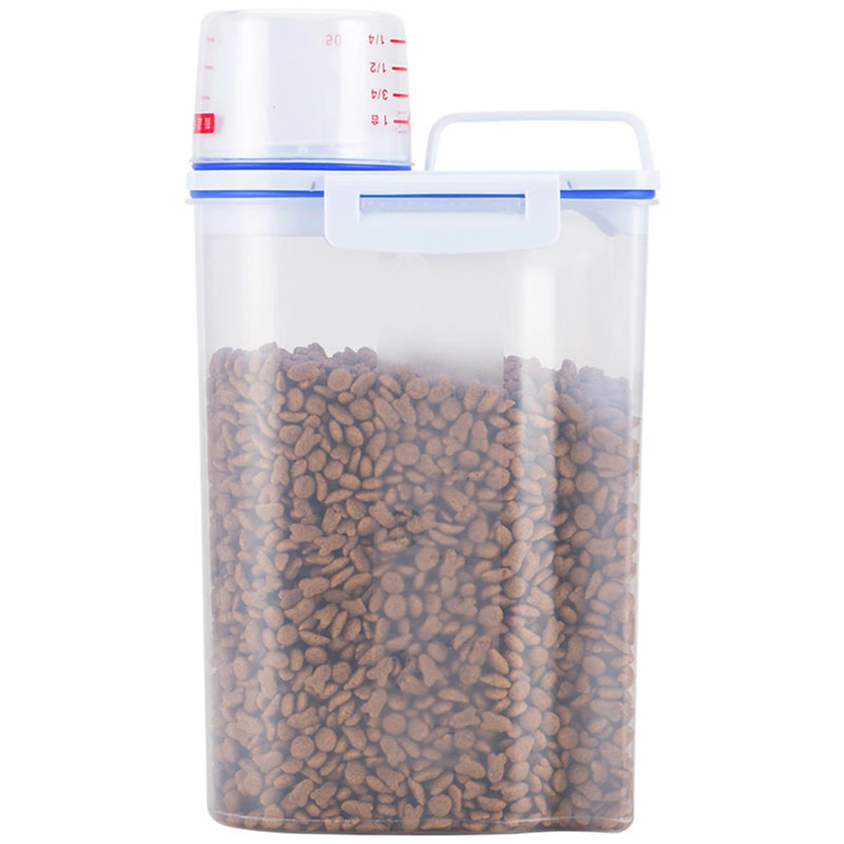 1Pc Pet Food Storage with Seal Ring 2.3L 2.5L 3L Large Capacity Portable Sealed Transparent Container Durable Cats Dogs Feed Jar
