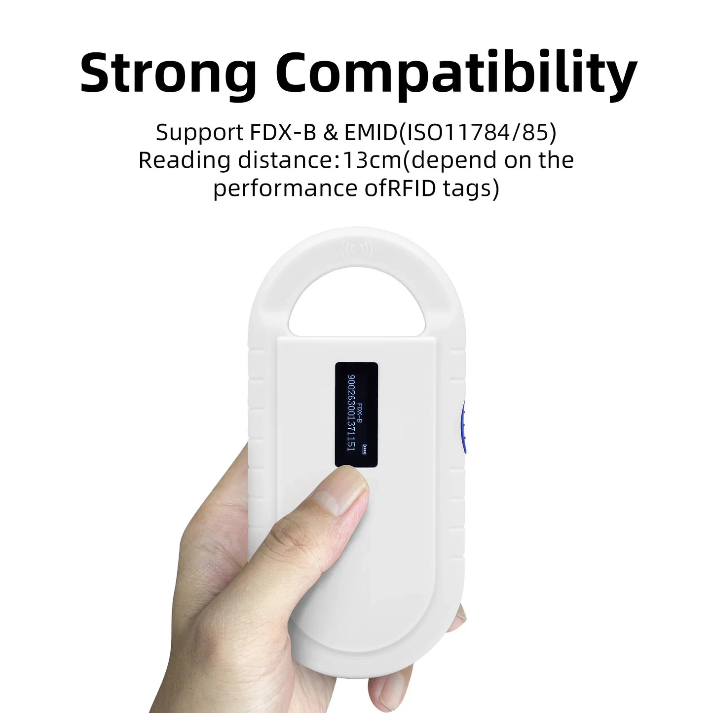 5YOA Pet Scanner OLED Display ISO11784/5 Animal Pet ID Reader Chip Transponder USB RFID Handheld Microchip Scanner for animals