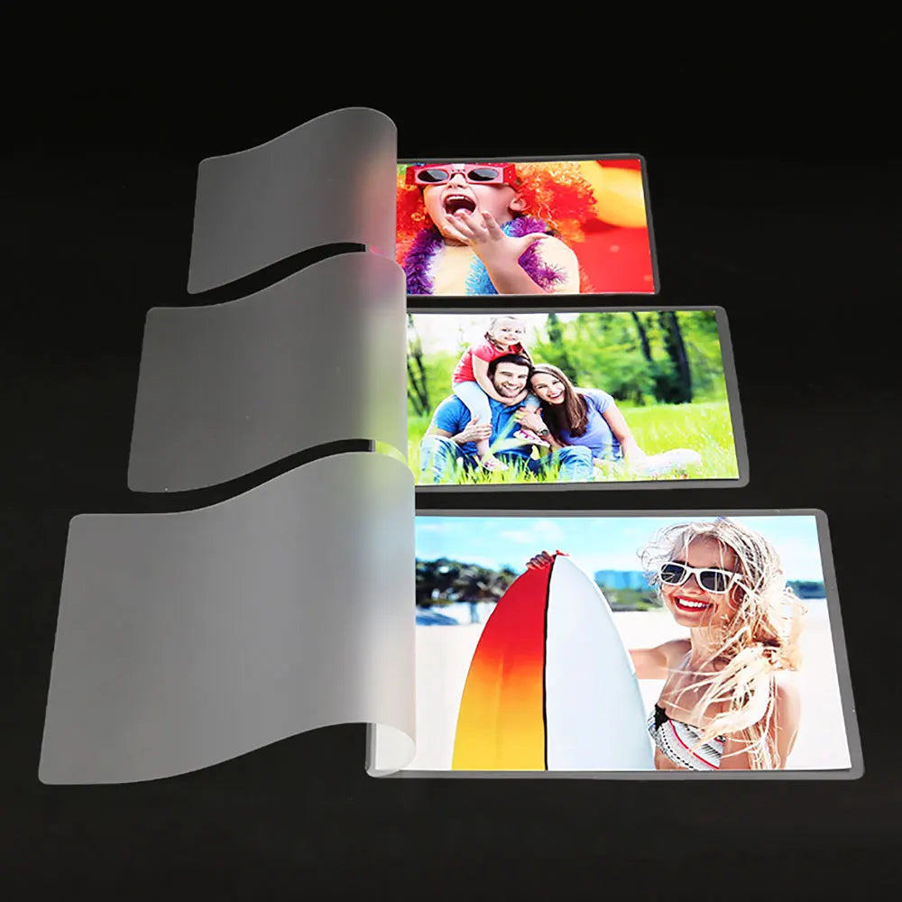 For Fun 3/4/5/6 Inch 100 Sheets 60 Mic Thermal Laminating Film PET Plastic Film For Photo/Card/Picture Hot Laminator Film