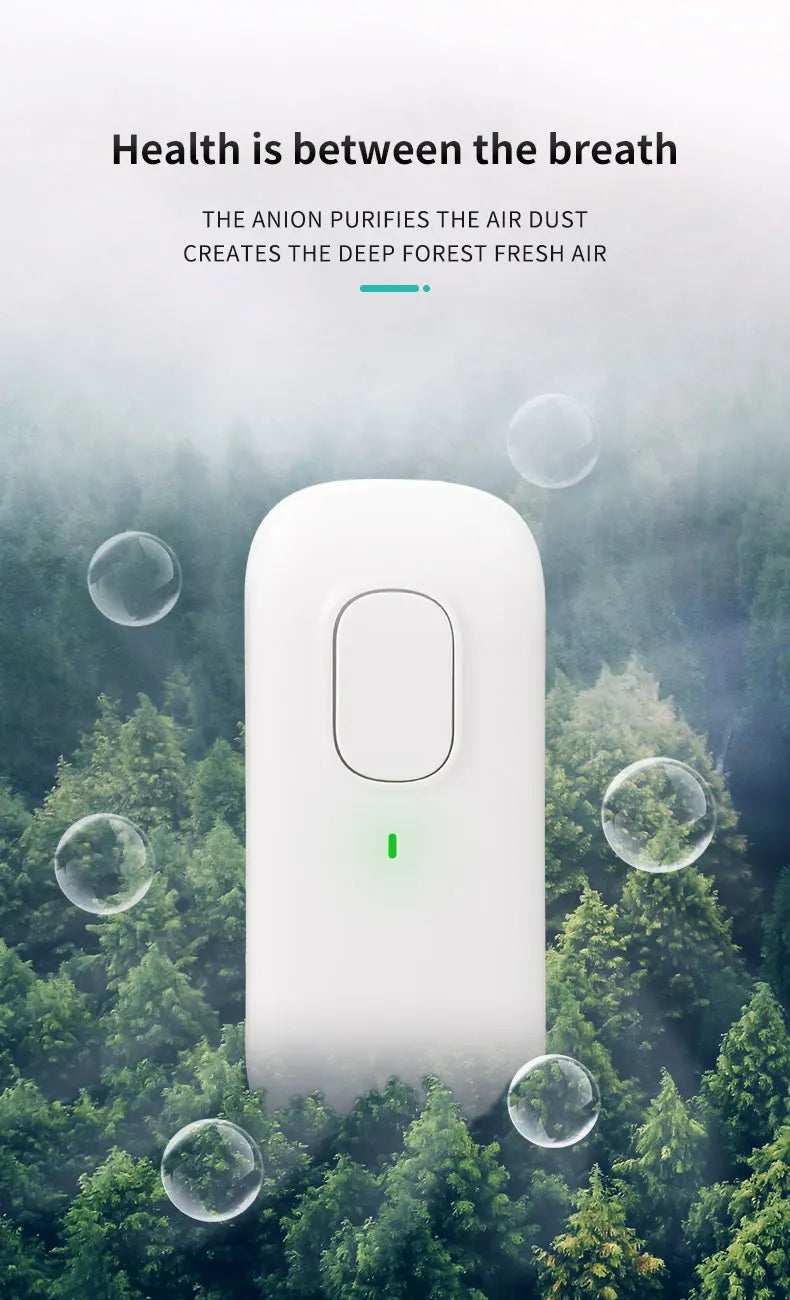 Mini Anion Purifier, Plug-in Air Purifier with Negative Ion Generator Odor Remove for Home, Toilte, Bedrooms, Bathrooms and Pet
