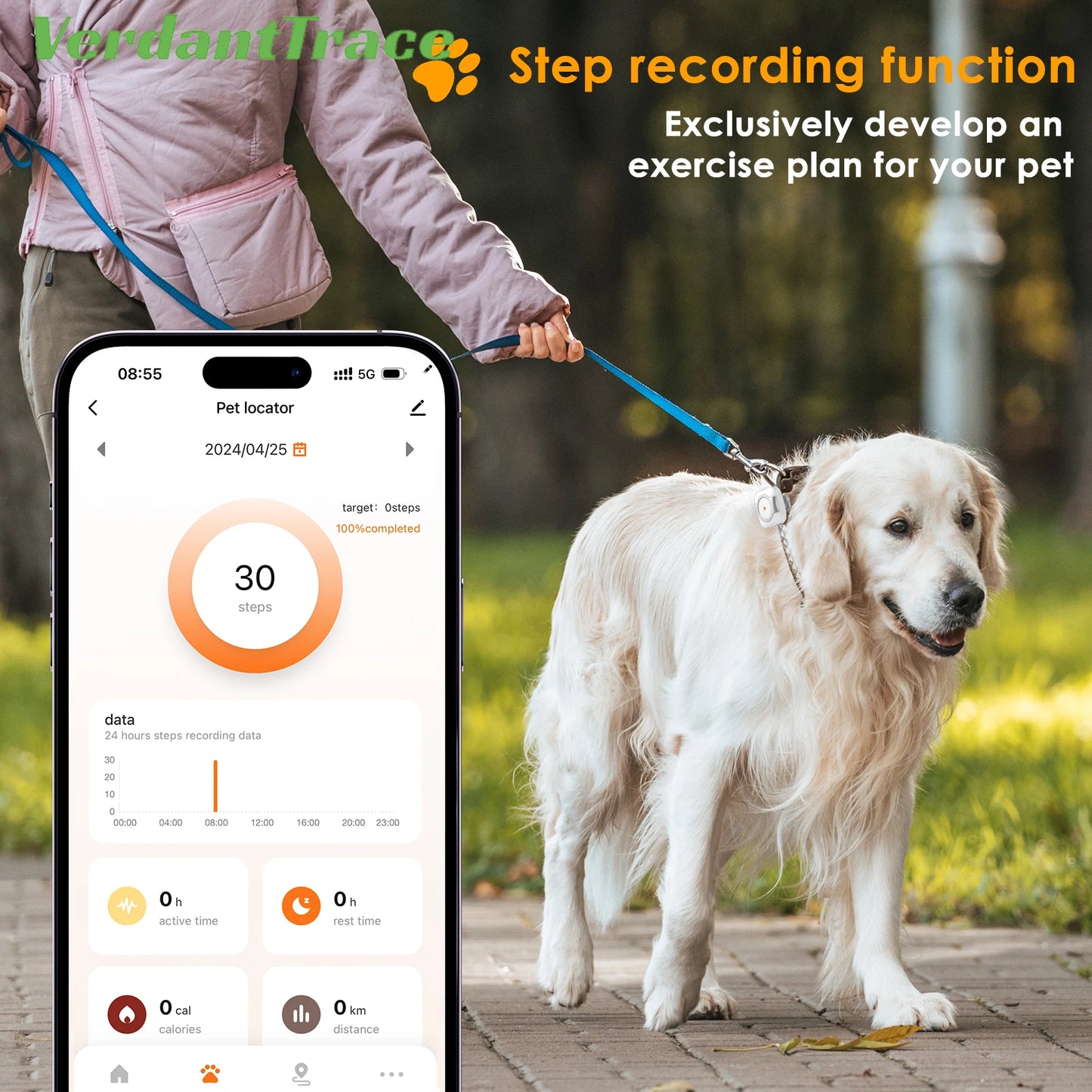 4G GPS Tracker Dog Cat IP67 Waterproof Pet Tracker Geo-fence Dog Collar Monitor Real Time GPS Sports Tracking Health Monitoring