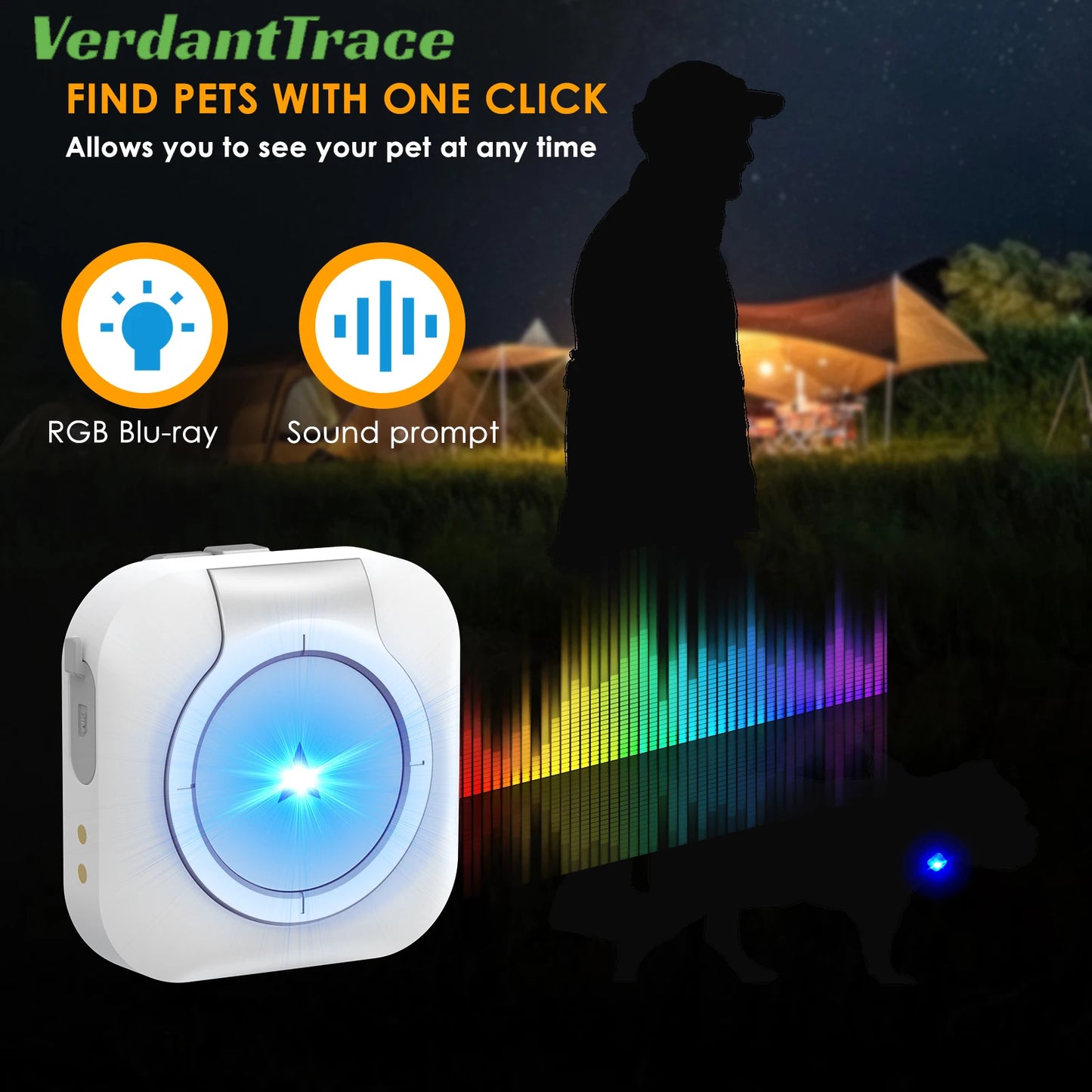 4G GPS Tracker Dog Cat IP67 Waterproof Pet Tracker Geo-fence Dog Collar Monitor Real Time GPS Sports Tracking Health Monitoring