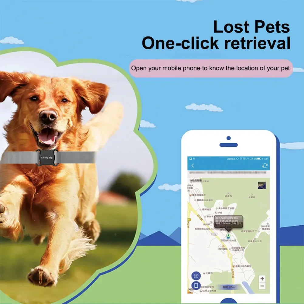 GPS Tracking Device BT Smart Activity Tracker Real-Time Global Location Tracker for Dogs Cats Kids Pets Keychain Wallet Luggage