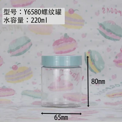 Wholesale 50pcs Empty PET Jars Clear Cosmetic Container Sael Food Jar With Macaron Color Lid Face Cream Sample Pot Container