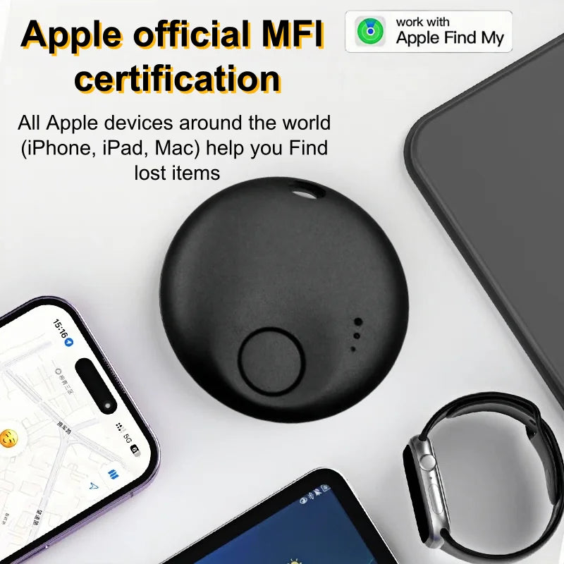 Smart Bluetooth GPS Tracker Tag Compatible with Apple Find My App for Pet Luggage Earbud Finder Wireless Tracking Device