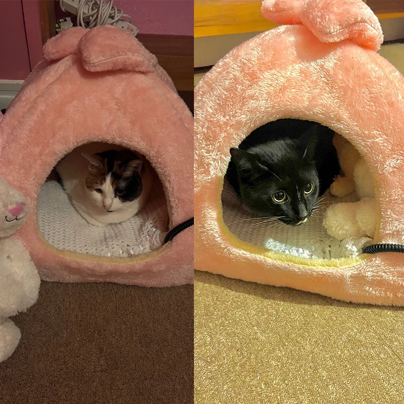 Winter Warm Pet Dog House Cat Bed Mat Removeable Kennel Nest Pet Basket Soft Comfortable Kitten Sleeping Pet Nest Cats Product