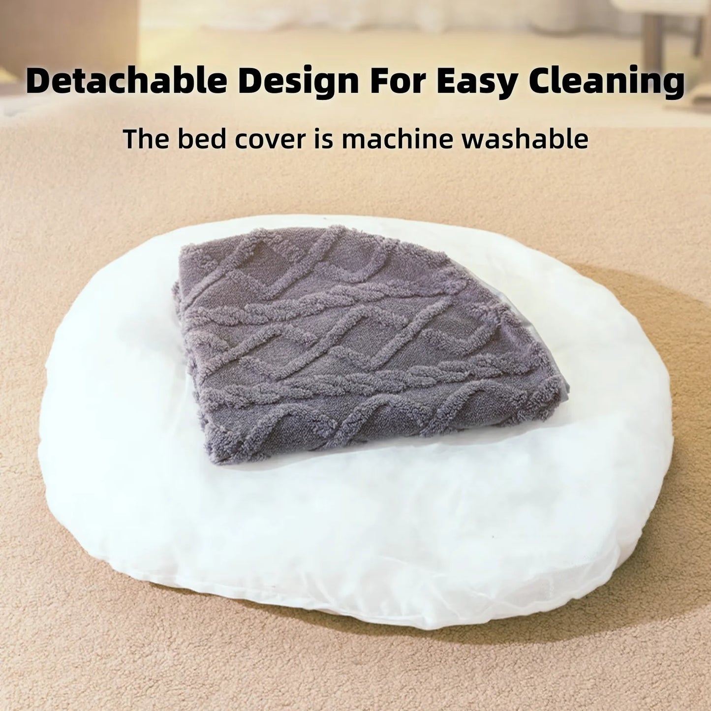 New Dog Bed for Large Medium Small Dogs Cats Sleeping Mat Non-Slip Bottom Breathable Soft Puppy Bed Durable Calming Pet Supplies