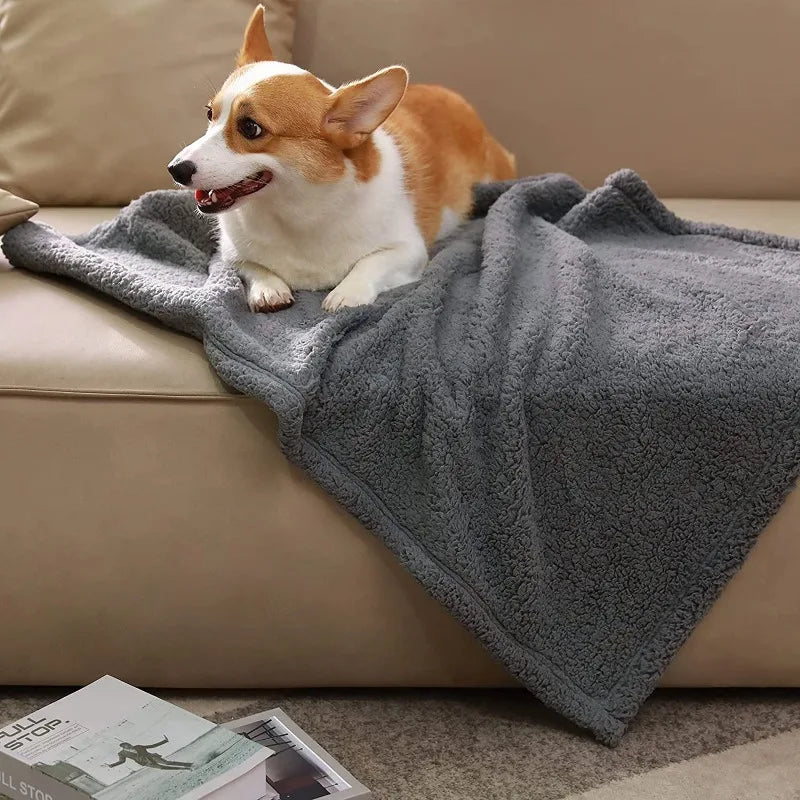 Calming Blankets Fluffy Soft Sherpa Premium Fleece Pet Blanket Dog Puppy Cat Mats for Sofa Bed Couch Furniture Protector Cover
