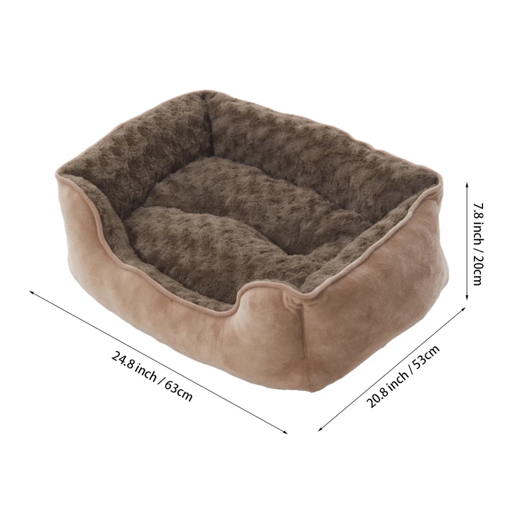 Tieker Furry Pet Bed Cat Bed Dog Bed Sleeping Mat Suitable for Large, Medium and Small Pets