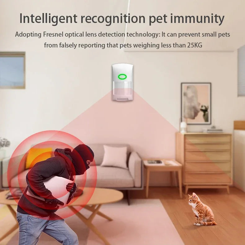 Tuya WiFi Motion Detector 25kg Pet Immune Sensor PIR Infrared Detectors APP Remote Control Smart Home Security Alarm