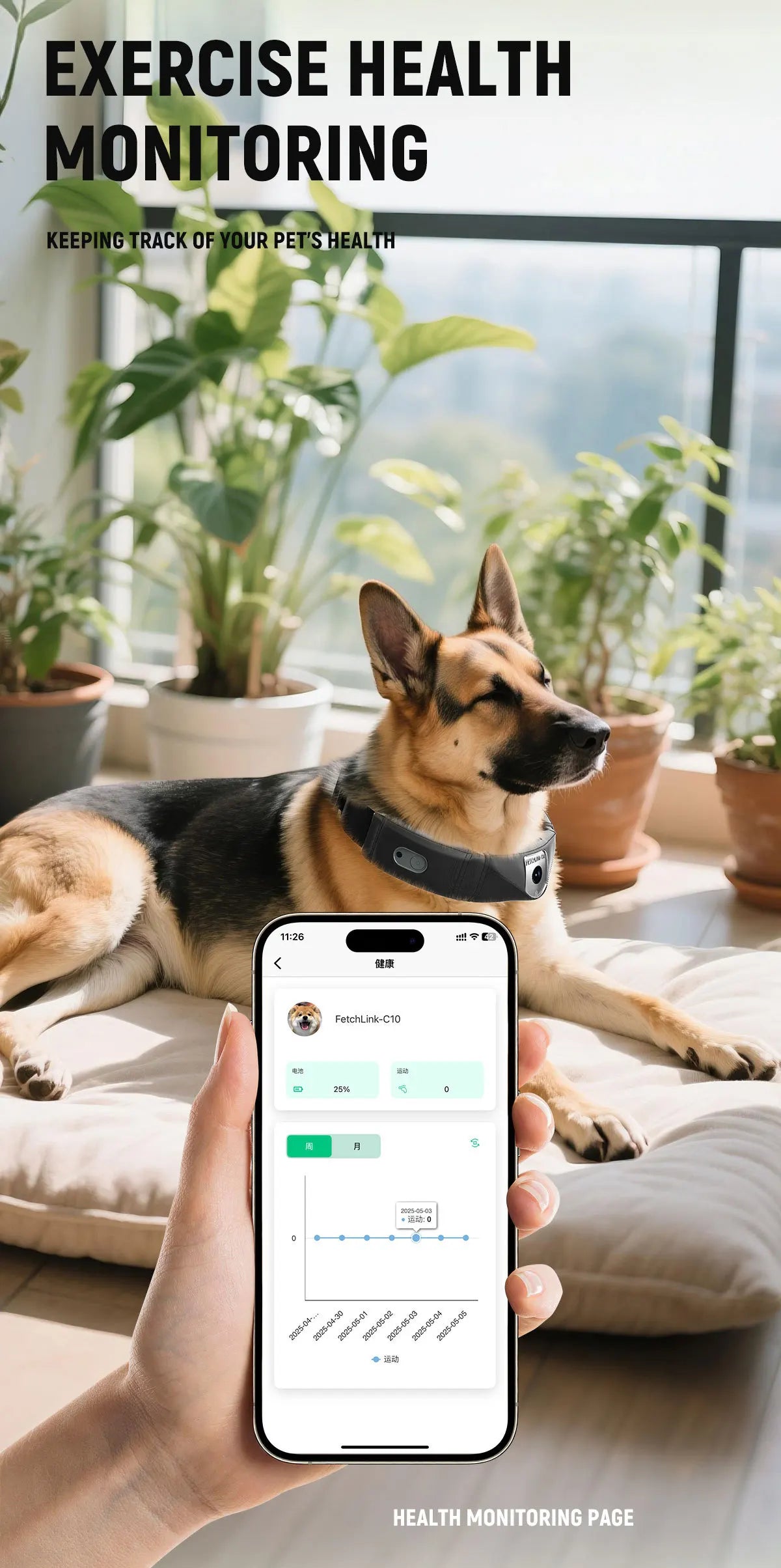 Intelligent Pet Collar GPS Tracker Meter-Level GPS Locator Electronic Fence APP Trajectory Monitoring Dog Trainer with 2K Camera