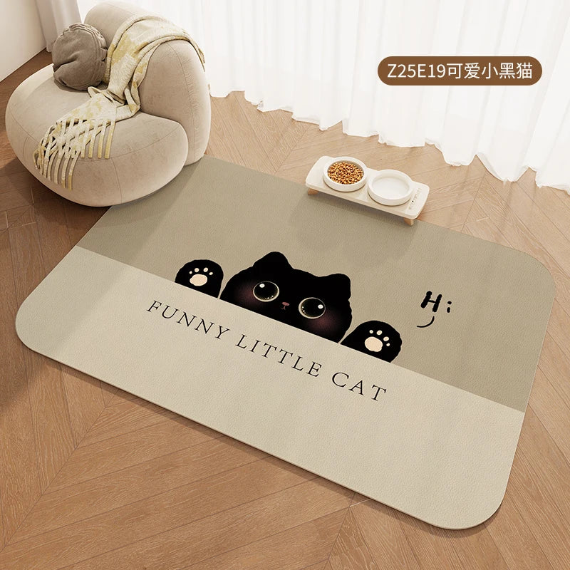 VIKAMA Pet Floor Mat Waterproof Urine-Proof Leaved-In Dog Mat Pvc Dog Cage Enclosure Mat Cat Litter Non-Slip Place Mat For Cat