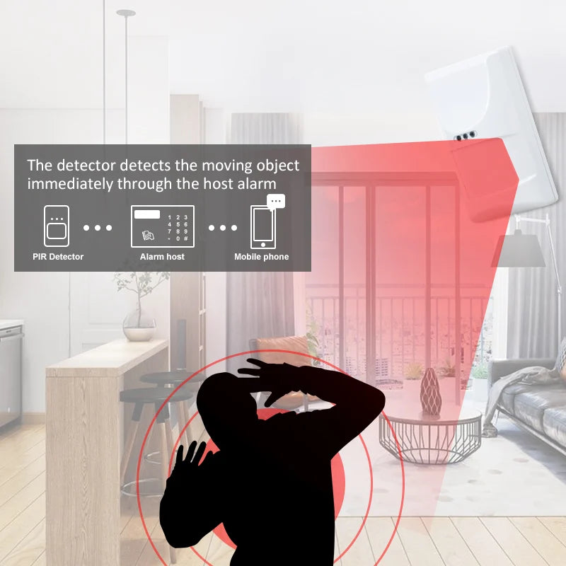 Indoor PIR Microwave Dual Technology Pet Immune PIR Motion Sensor Anti Theft Burglar Alarm Detector with Anti-tamper Switch