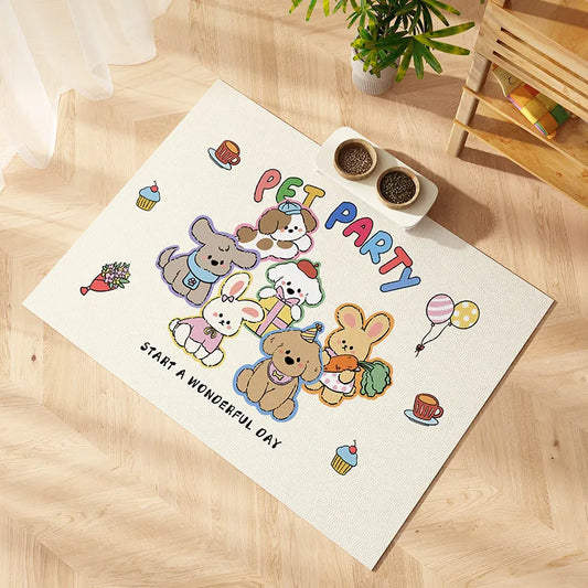 VIKAMA Pet Special Mat Pvc Waterproof Waterproof Waterproof Non-Slip Carpet Cat And Dog Feeding Leakproof Splash Proof Place Mat