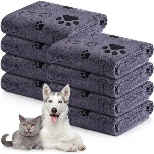 Dog Towel Drying Dog Cat Pet Towel Puppy Microfiber Quick-drying Dog Claw Bath Towel Pet Bath Products Absorbent Medium Dogs
