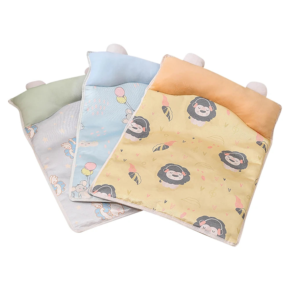Summer Cooling Pet Mat – Ice Silk Dog Cat Bed Breathable Anti-Slip Cushion for Hot Weather, Washable Comfort for Small Medium
