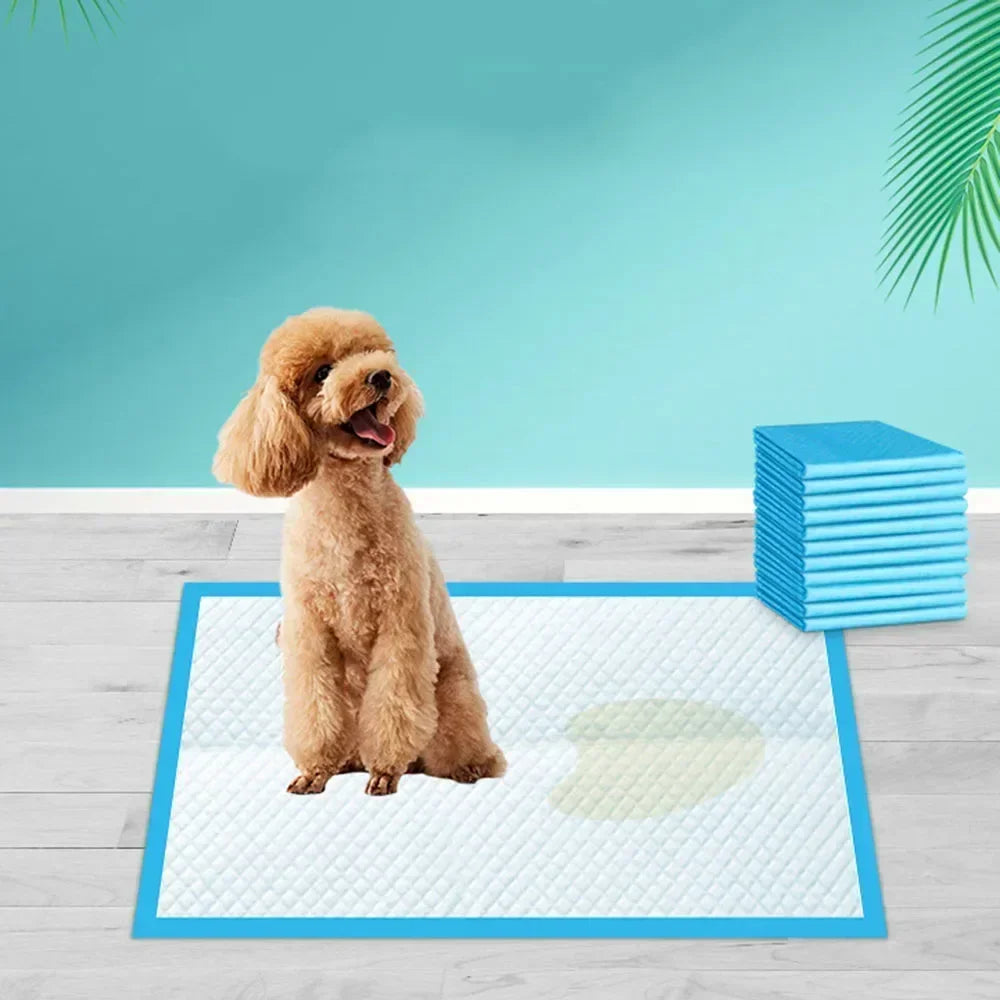 100PCS Thickened Absorbent Dog Puppy Training Pads Pet Disposable Diapers Cat Dog Pee Pads Leak-Proof Pet Urine Mat Quick Dry
