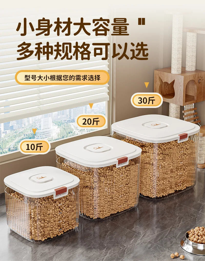 Pet Food Storage Bucket Dog Food Bucket Moisture-proof Storage Cat  Box With Lid