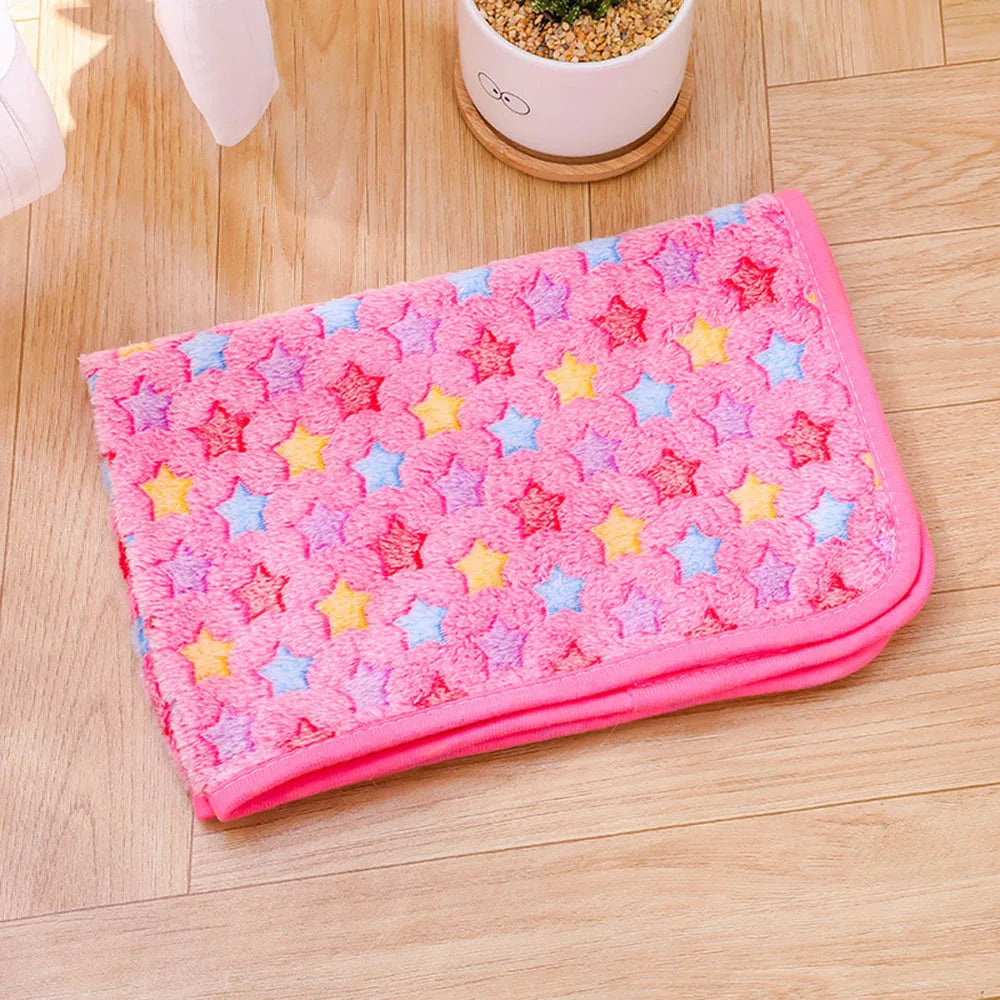 Dog Bed Blanket Bed Mat Soft Fleece Cat Blanket Cute Printed Pet Travel Mat Breathable Cozy Warm Blankets for Small Medium Dogs