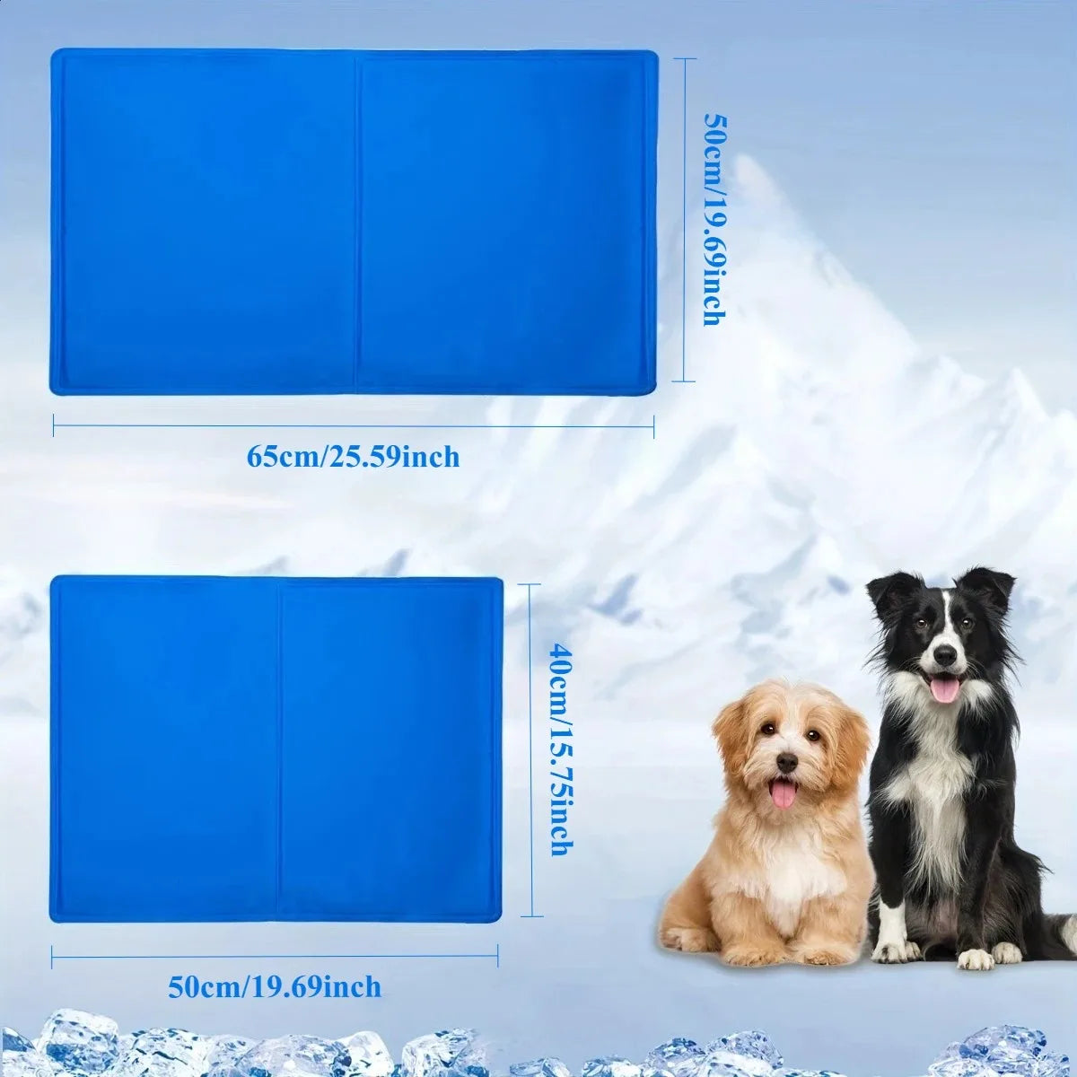 New Pet Ice Bed Mats Cushion Dogs Cats Summer Cooler Sleeping Pad Wear-resistant Heat Relief Cooling Sponge Gel Pet Supplies