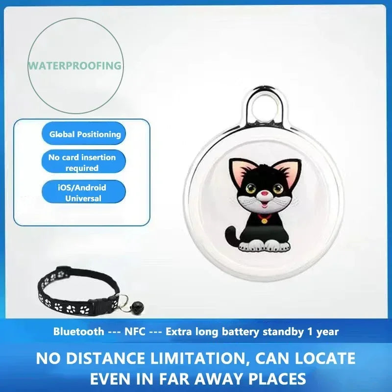 New AirTag Dog Collar Tracker, Anti-Lost GPS Mini Smart Pet Locator, Find My Pet Bluetooth Activity Tracker for Dogs Cats
