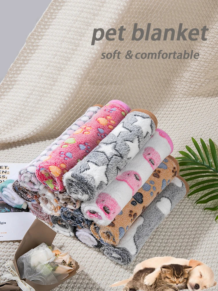 S-XL Dog Blanket Soft Fluffy Dog Sleeping Blanket Winter Insulation Cat Cover Blanket Comfortable Sleeping Sheets Pet Supplies