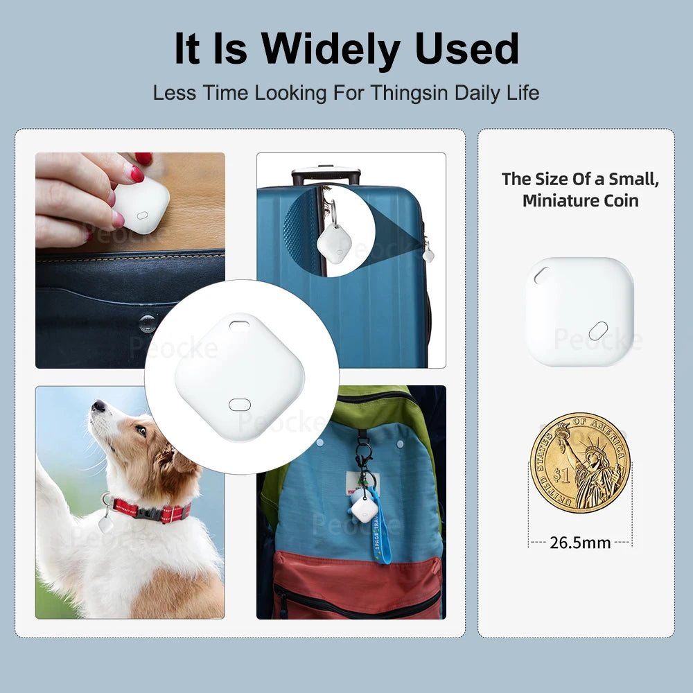 Mini Pets Tracker With Find My for Apple Smart Locator Cat Anti Lost GPS Track Finder Dog Bluetoot Tag Child Bag Wallet Key