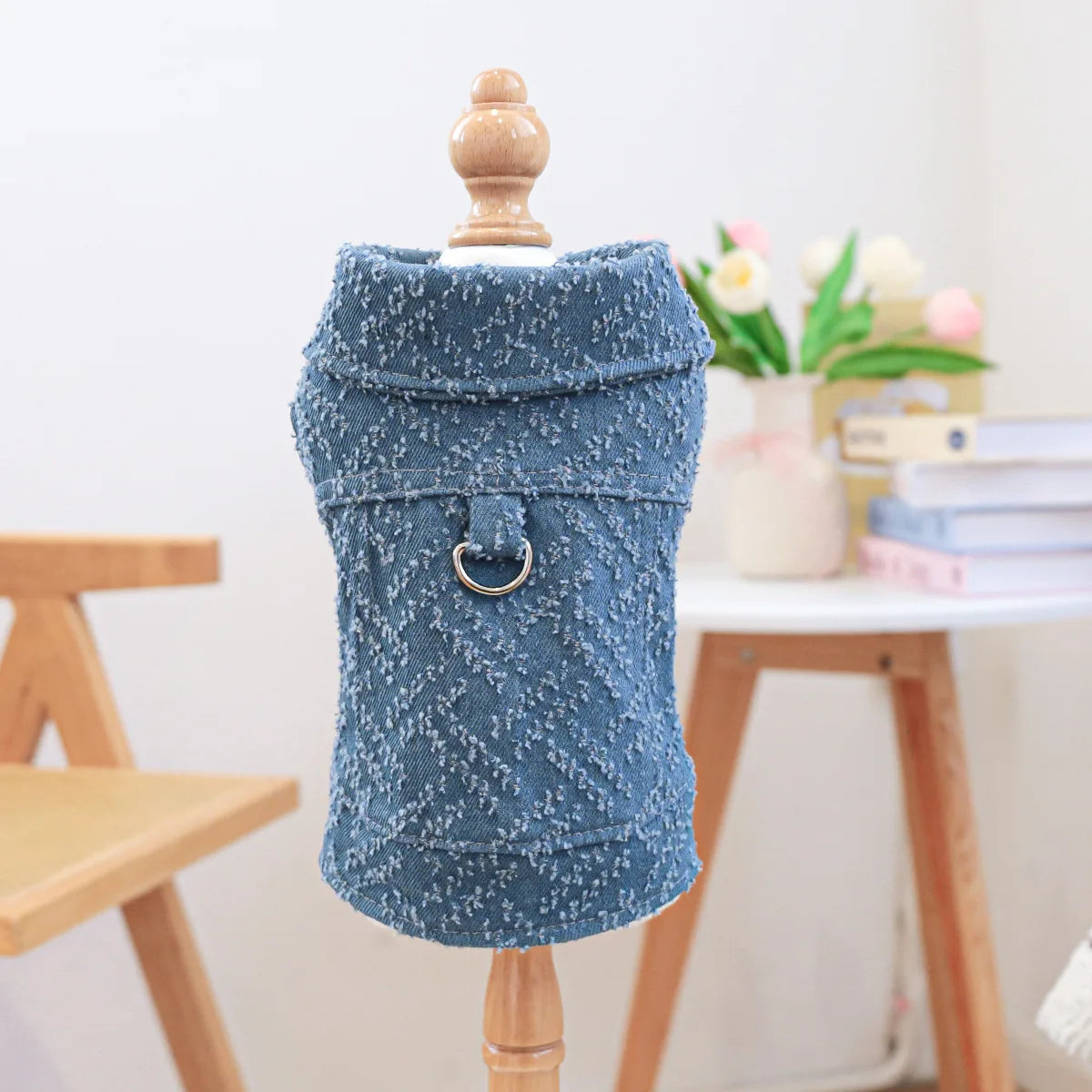 Pet Clothing Spring And Autumn Handsome Cool Cowboy Coat Suitable Cute Rock Roll Denim Clothing for Small and Medium sized Dogs