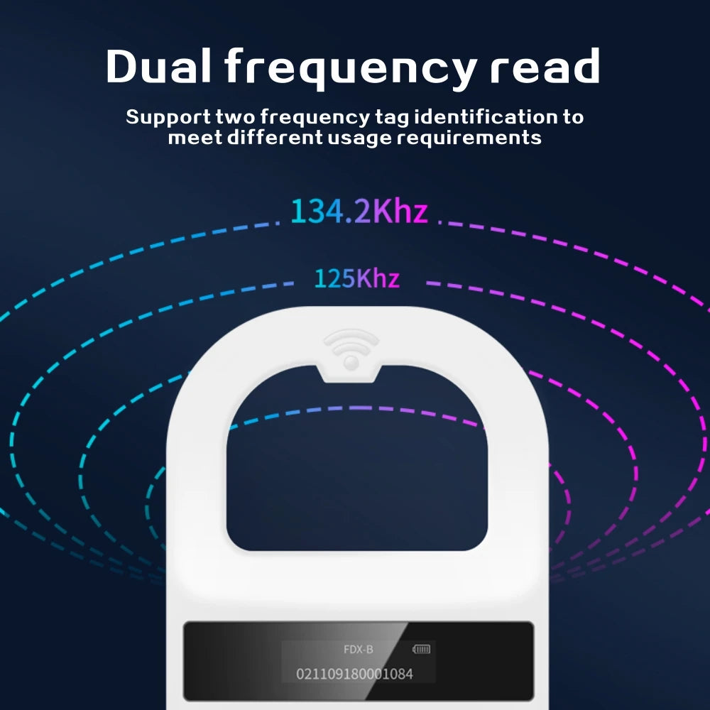 Bluetooth Iso11784/5 Fdx-b Animal Pet Id Reader Chip Transponder Usb Rfid Handheld Microchip Scanner For Dog,cats,horse