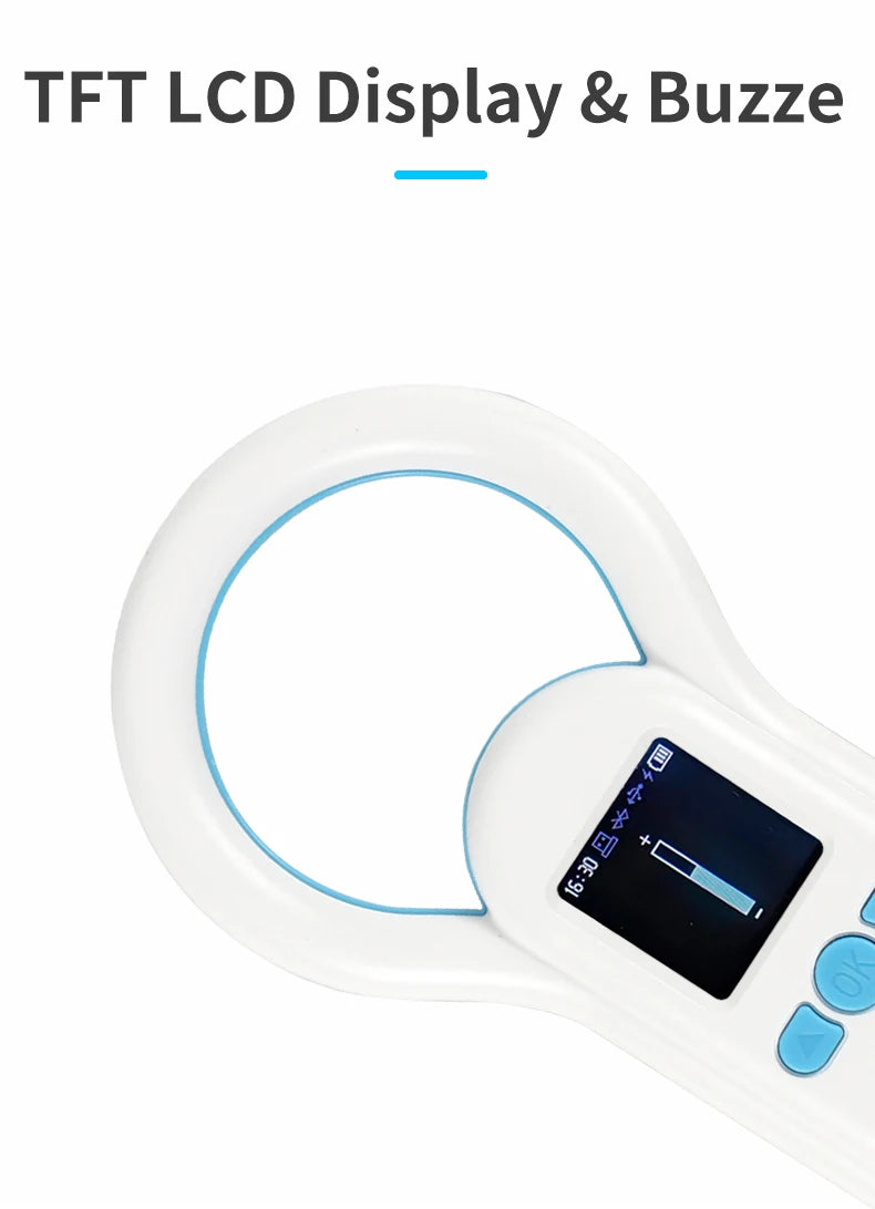 Handheld 134.2KHz 125kHz Animal RFID Reader Pet Cat Dog Microchip Scanner FDX-B Glass Chip USB/Bluetooth Tag Reader