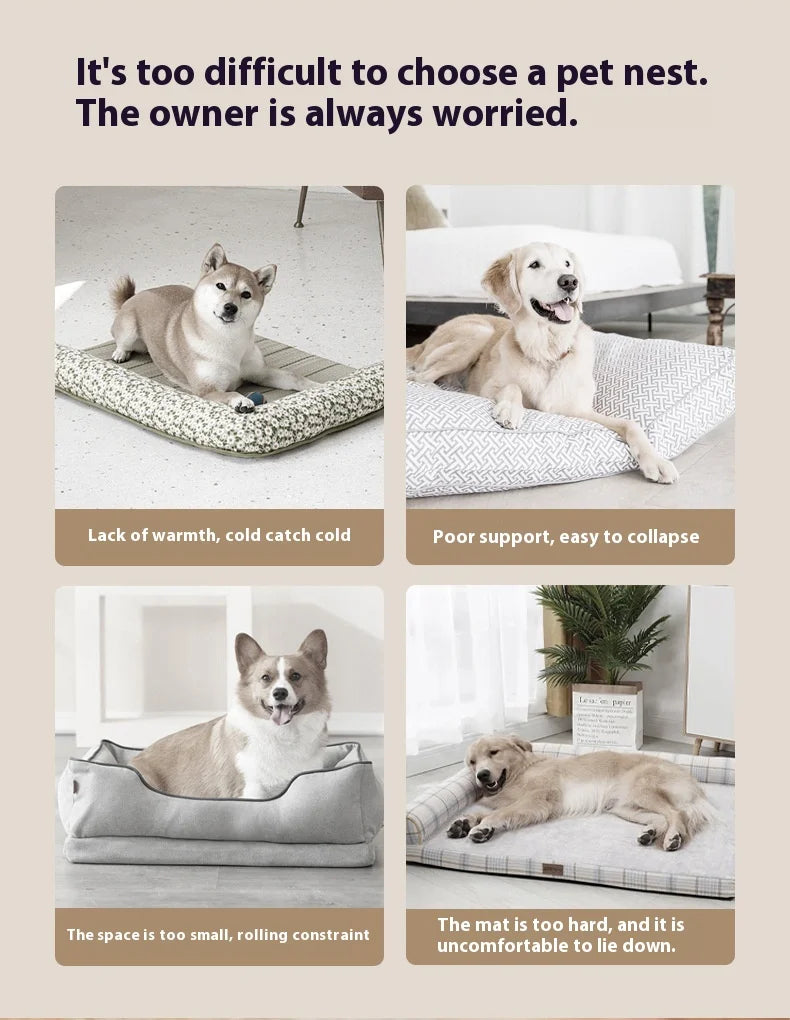 Autumn and Winter Dog Thousand Birds Grid Drawer Dog Kennel Large Dog Large Dog Kennel Deep Sleep Cat Kennel Pet Kennel
