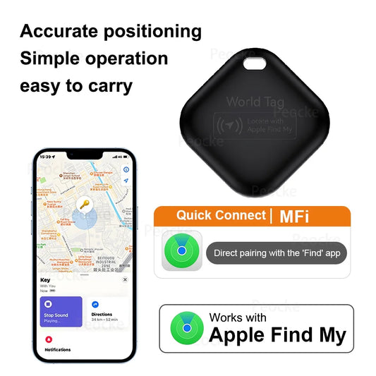 Mini Pets Tracker With Find My for Apple Smart Locator Cat Anti Lost GPS Track Finder Dog Bluetoot Tag Child Bag Wallet Key